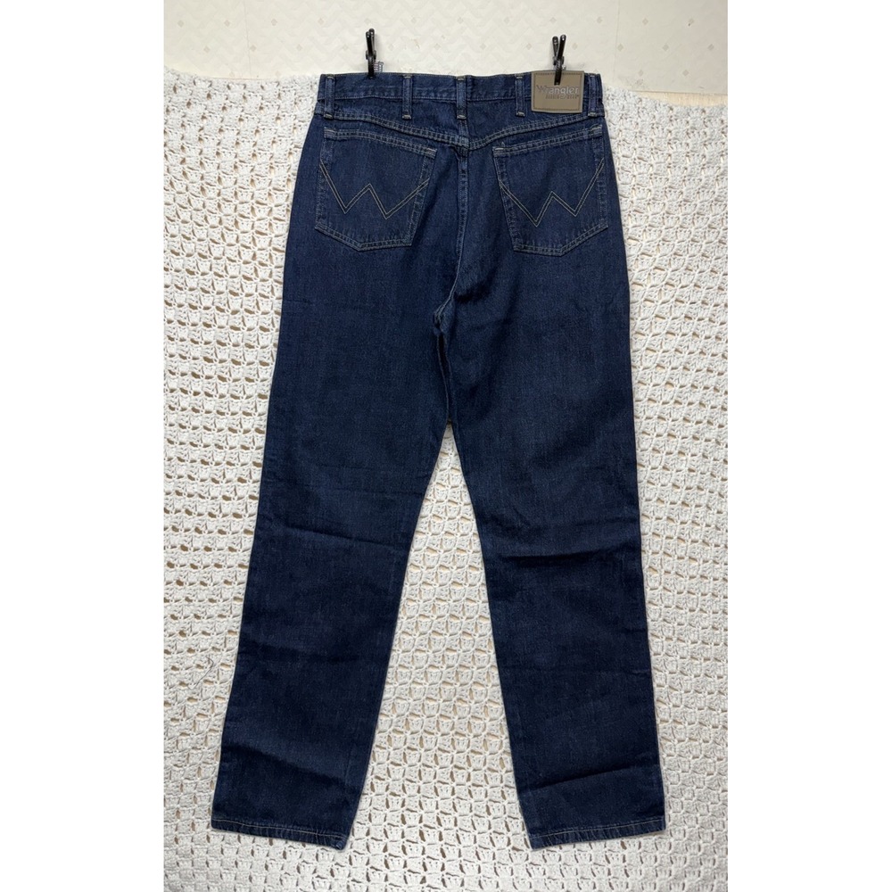 Wrangler Rugged Wear Jeans Mens 34x34 Fits 32x34 Blue Denim Western Straight